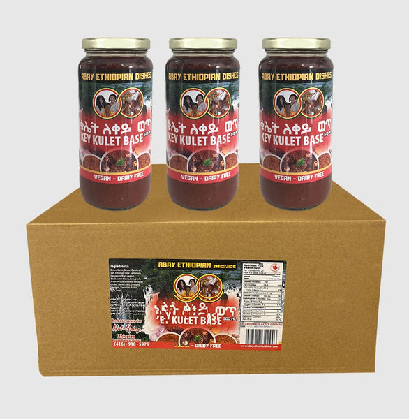 Spice Things Up with Hot Spicy Kulet 500 mL - 12 Bottles by Abay Ethiopian Dishes